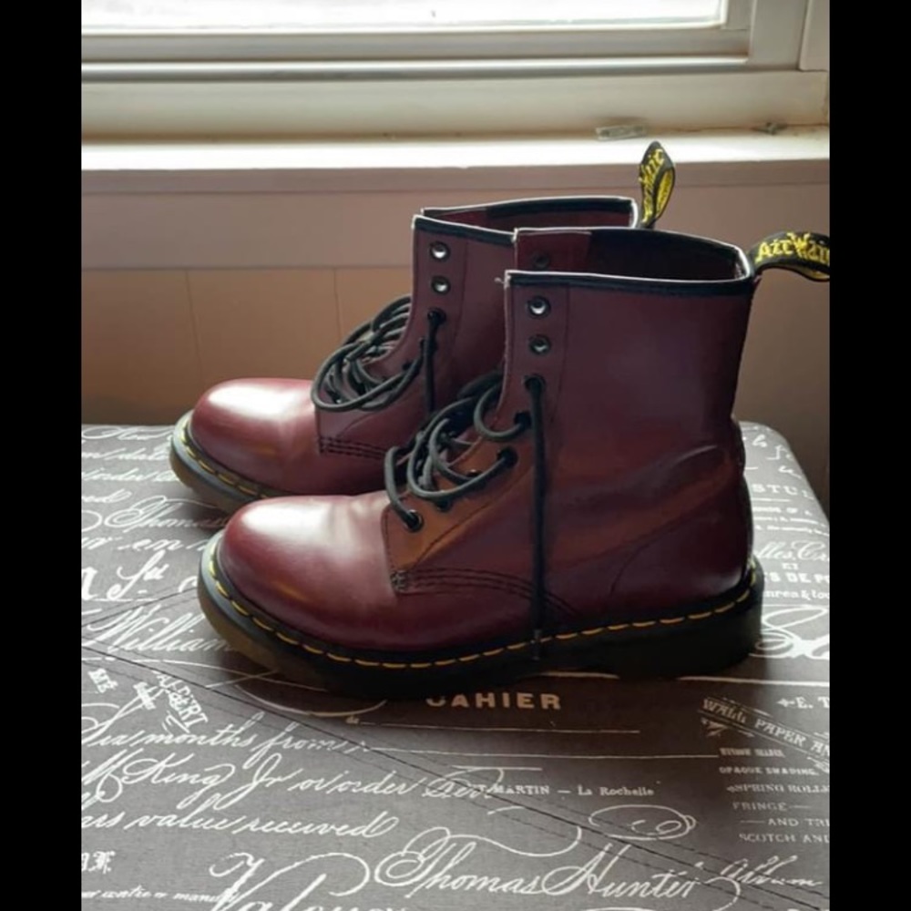 Dr. Martens cherry red boots